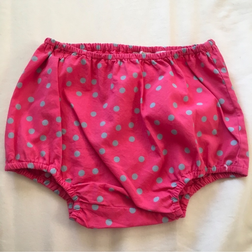 Bonpoint Pink with Grey Polka Dot Bloomers